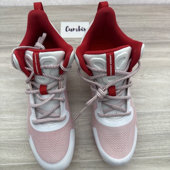 Under Armour Command MC Mid Lacrosse Cleat Men's Size 11.5 Mid Red White NEW - Picture 4 of 14